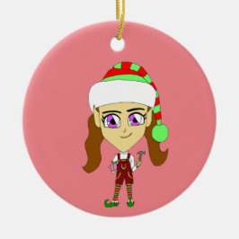 Chibi elf keramik ornament