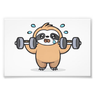 Chibi Faultalentes Gym � Cute Kawaii Lustiges Work Fotodruck