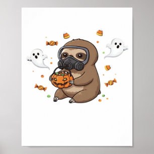 Chibi Faultier Hazmat Halloween Oversized T-Shirt Poster
