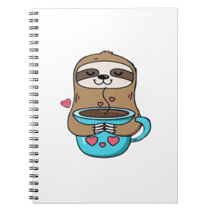 Chibi Faultier Kaffee Liebhaber � Cute Kawaii Faul Notizblock