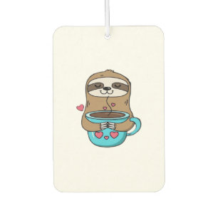 Chibi Faultier Kaffeeliebhaber � Süßes Kawaii Faul Autolufterfrischer
