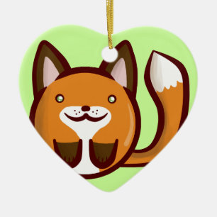 Chibi Fox Keramikornament