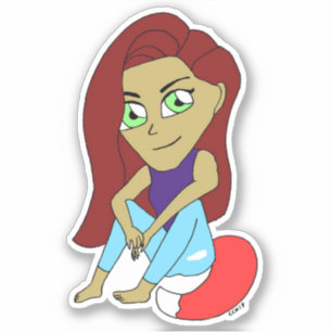 Chibi Foxy Girl Aufkleber