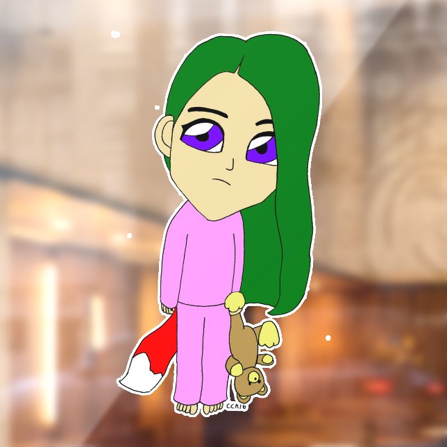 Chibi Foxy Girl Fensteraufkleber (Blatt 2)