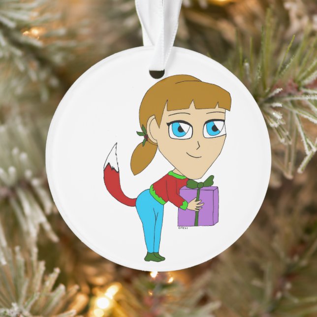 chibi foxy girl    ornament (Baum)