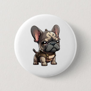 Chibi French Bulldog Button