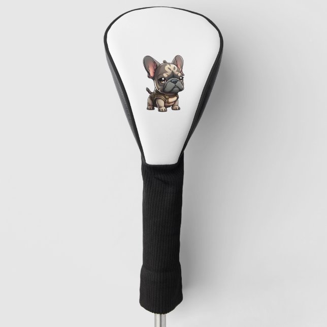 Chibi French Bulldog Golf Headcover (Vorderseite)