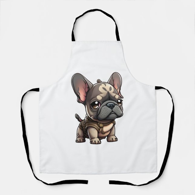 Chibi French Bulldog Schürze (Vorderseite)