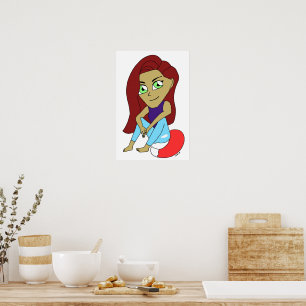 Chibi-Fuchsmädchen Poster