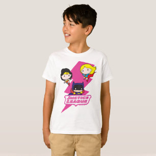 Chibi-Gerechtigkeitsliga Rosa Blitzschlag T-Shirt