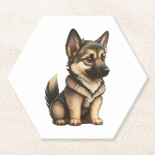 Chibi German Shepherd Untersetzer
