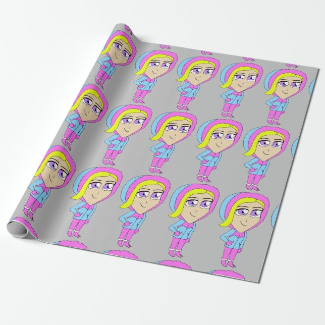 Chibi Geschenkpapier (Ungerollt)
