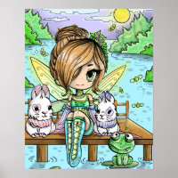 Chibi Girl Fairy Poster
