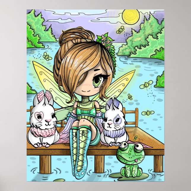 Chibi Girl Fairy Poster (Vorne)