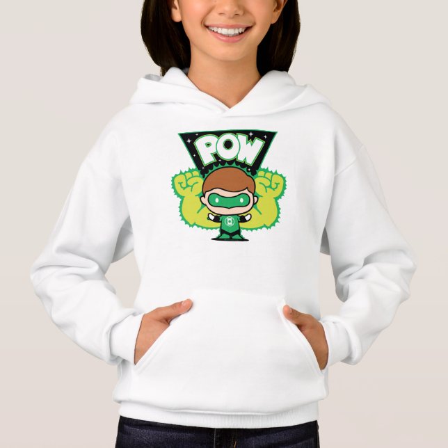 Chibi Green Lantern bilden Riesenfisten Hoodie (Vorderseite)
