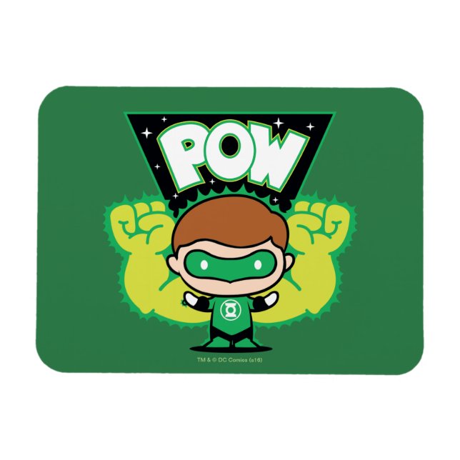 Chibi Green Lantern bilden Riesenfisten Magnet (Horizontal)