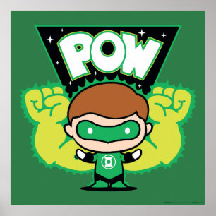 Chibi Green Lantern bilden Riesenfisten Poster