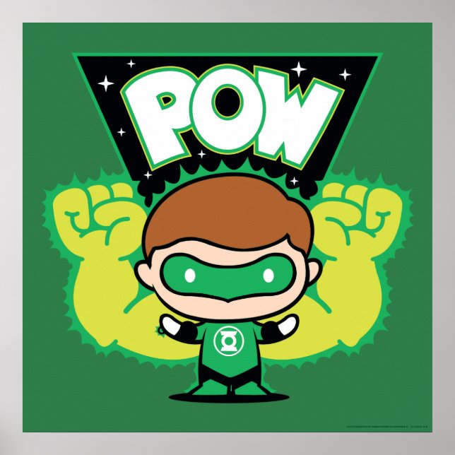 Chibi Green Lantern bilden Riesenfisten Poster (Vorne)