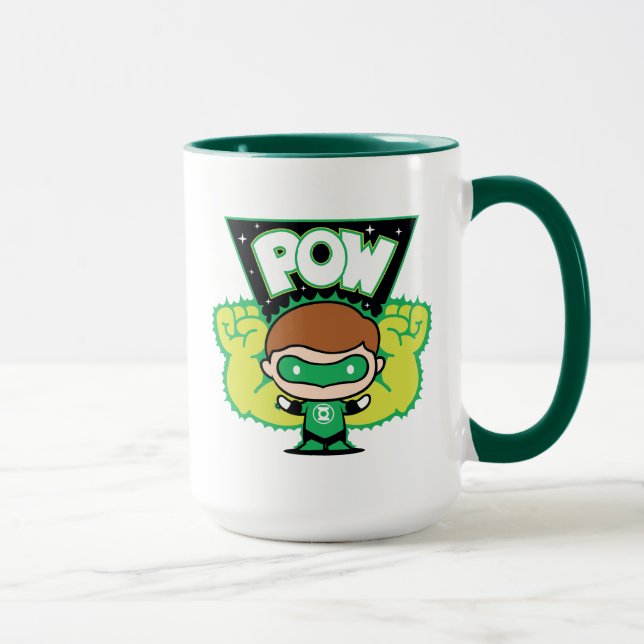 Chibi Green Lantern bilden Riesenfisten Tasse (Rechts)
