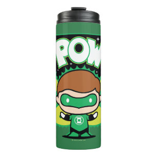Chibi Green Lantern bilden Riesenfisten Thermosbecher