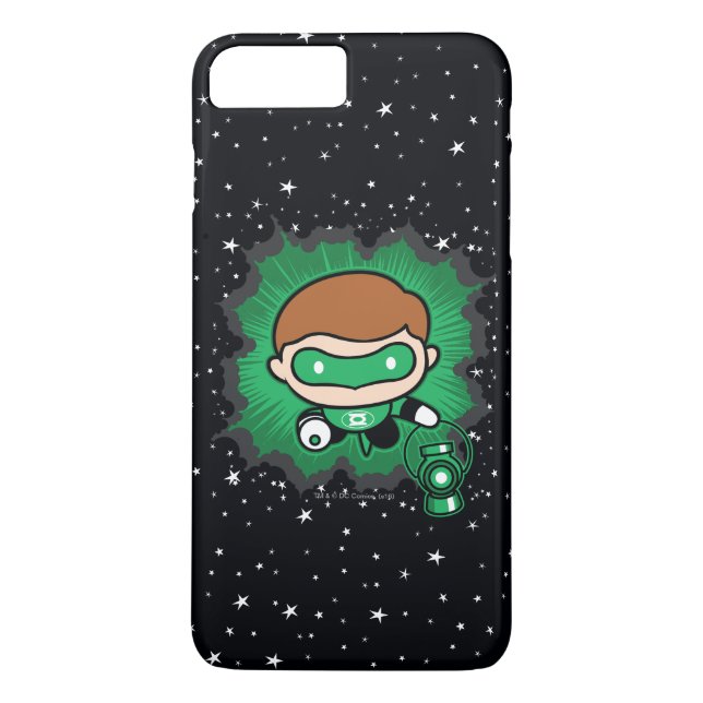 Chibi Green Lantern fliegen durch den Weltraum Case-Mate iPhone Hülle (Rückseite)