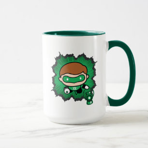Chibi Green Lantern fliegen durch den Weltraum Tasse