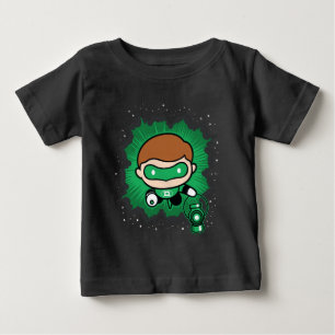 Chibi grüne Laterne, die durch den Raum fliegen Baby T-shirt