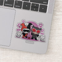 Chibi Harley Quinn & Chibi Catwoman mit Katzen
