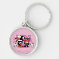 Chibi Harley Quinn & Chibi Catwoman mit Katzen