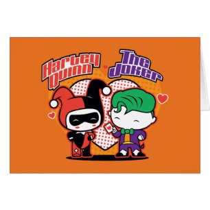 Chibi Harley Quinn & Chibi Joker Hearts
