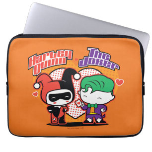 Chibi Harley Quinn & Chibi Joker Hearts Laptopschutzhülle