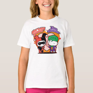 Chibi Harley Quinn & Chibi Joker Hearts T-Shirt