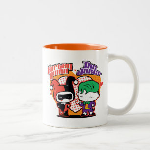 Chibi Harley Quinn & Chibi Joker Herzen Zweifarbige Tasse