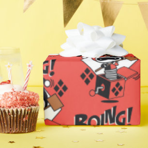 Chibi Harley-Quinn-in-A-Box mit Hammer Geschenkpapier