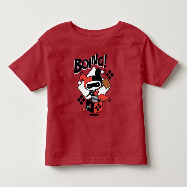 Chibi Harley-Quinn-in-A-Box mit Hammer Kleinkind T-shirt (Vorderseite)
