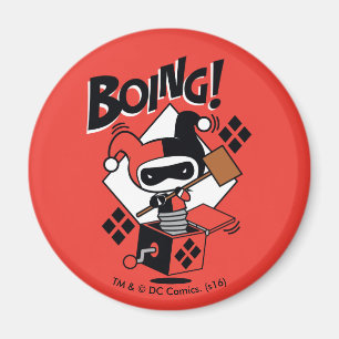 Chibi Harley-Quinn-in-A-Box mit Hammer Magnet