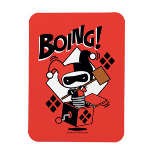 Chibi Harley-Quinn-in-A-Box mit Hammer Magnet
