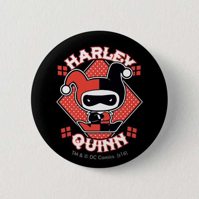 Chibi Harley Quinn Split Button (Vorderseite)