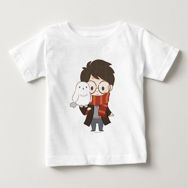 Chibi HARRY POTTER™ & Hedwig Baby T-shirt (Vorderseite)
