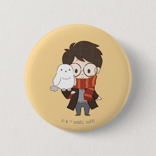 Chibi HARRY POTTER™ & Hedwig Button