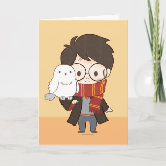 Chibi HARRY POTTER™ & Hedwig Karte
