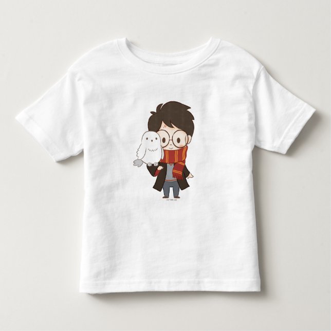 Chibi HARRY POTTER™ & Hedwig Kleinkind T-shirt (Vorderseite)