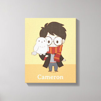Chibi HARRY POTTER™ & Hedwig Leinwanddruck