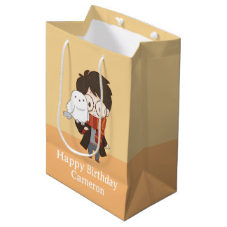Chibi HARRY POTTER™ & Hedwig Mittlere Geschenktüte