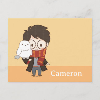 Chibi HARRY POTTER™ & Hedwig Postkarte