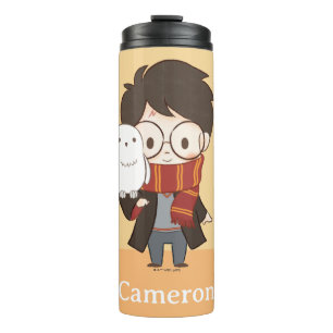 Chibi HARRY POTTER™ & Hedwig Thermosbecher