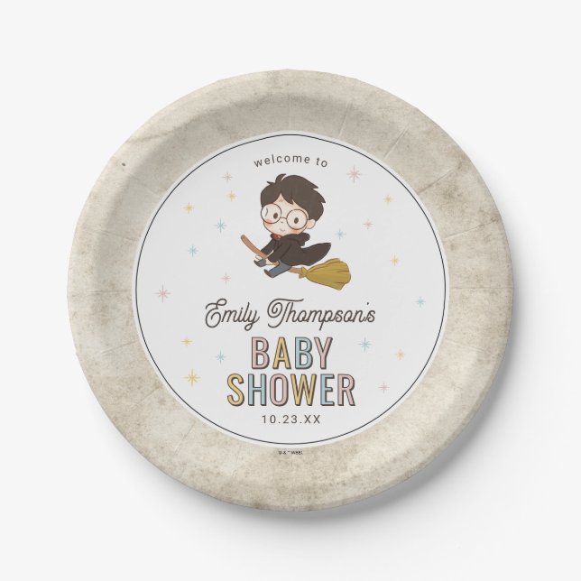 Chibi Harry Potter Zauberer-Baby-Party Pappteller (Vorderseite)