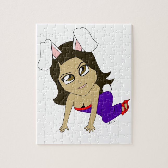 Chibi-Häschenmädchen Puzzle (Vertikal)