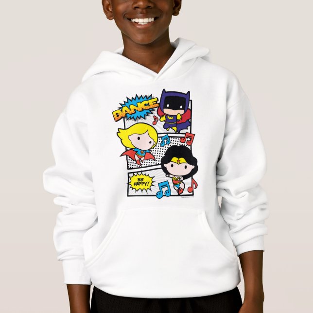 Chibi Helden tanzen Hoodie (Vorderseite)