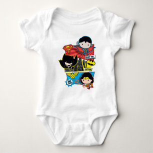 Chibi Heroes bereit zum Handeln! Baby Strampler